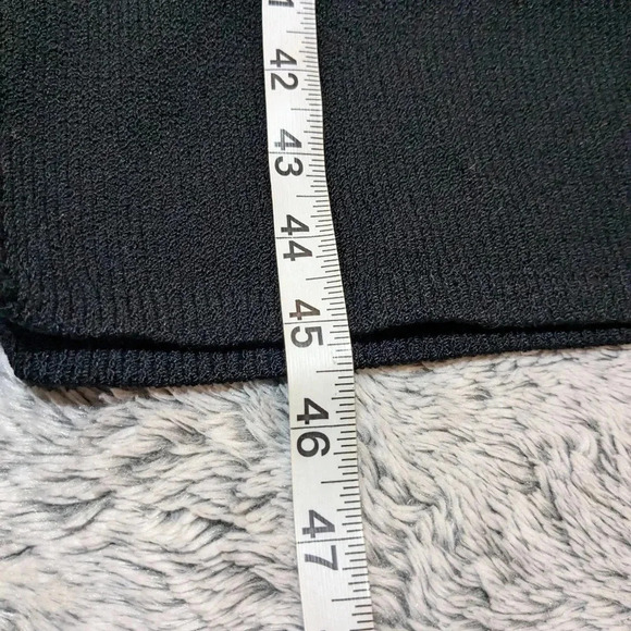 St. John Black Santana Knit Dress Midi Buttons Size 8 Collar Shirt Dress USA - Picture 8 of 10